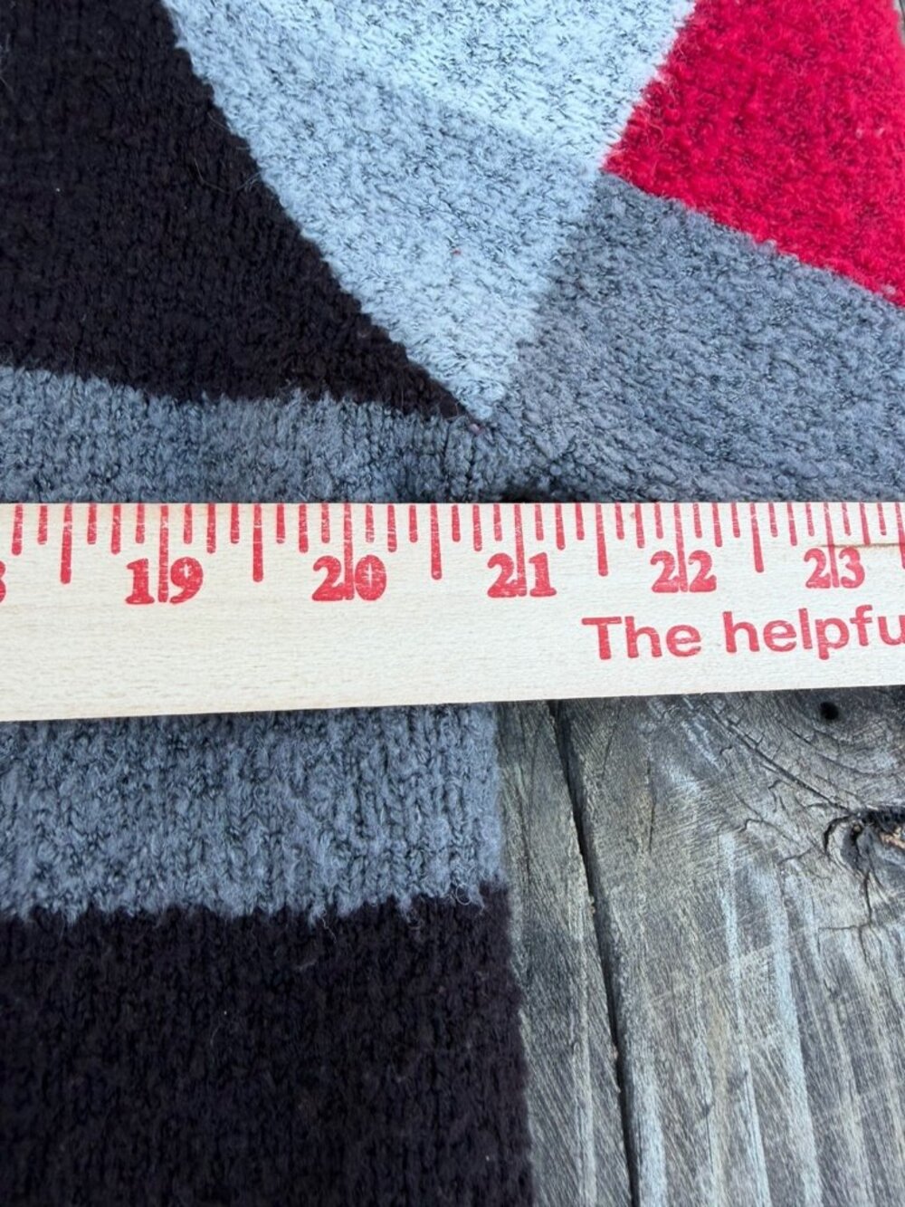 Vintage Y2K Christopher Banks colorblock buffalo plaid cottage cabin cardigan L - Picture 10 of 10